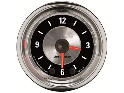 Auto Meter American Muscle 52mm Full Sweep Electric 12hr Analog Clock - 1284
