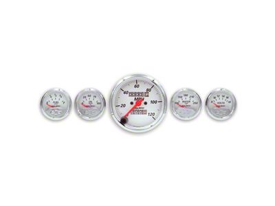 Auto Meter Arctic White GM 5 Pc Kit Box w/ Mech - 1300-00408