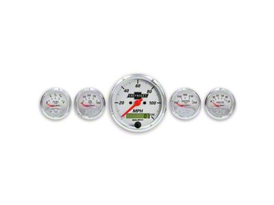 Auto Meter Arctic White GM 5 Pc Kit Box w/ Elec - 1302-00408