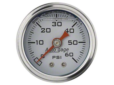 Auto Meter Autogage 1.5in Liquid Filled Mechanical 0-60 PSI Fuel Pressure - 2176