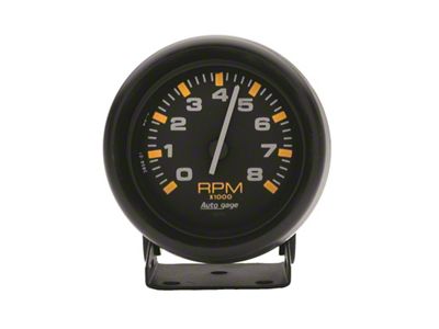 Auto Meter Autogage 3-3/4in. 0-8K RPM Black Dial/Black Case Pedestal Tachometer - 2305