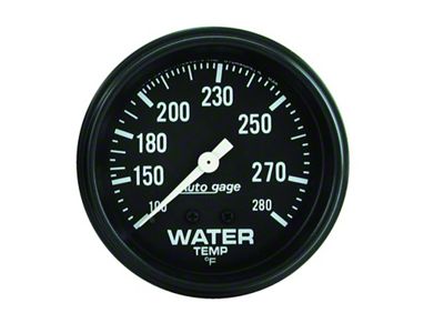 Auto Meter Autogage 2 5/8in Mechanical 100-280 Deg Water Temp Gauge - 2313