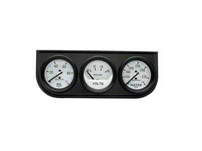 Auto Meter Autogage 3-Gauge Console 52.4mm Mech 0-100 PSI Oil Press/ - 2327