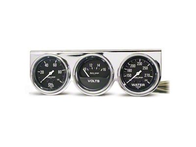 Auto Meter Autogage Chrome Console 52.4mm Mech 0-100 PSI Oil Press/ - 2399