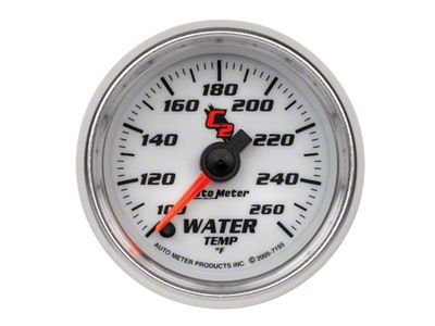 Auto Meter 52mm 100-260 Deg F Electronic Water Temp Gauge - 7155