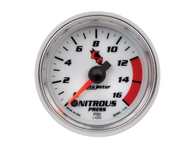 Auto Meter C2 2in 0-1600 PSI Full Sweep Electronic Nitrous Gauge - 7174
