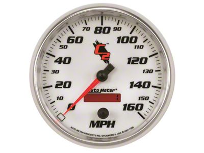 Auto Meter C2 Series 5-Inch Programmable Speedometer; 0-160 MPH (Universal; Some Adaptation May Be Required)