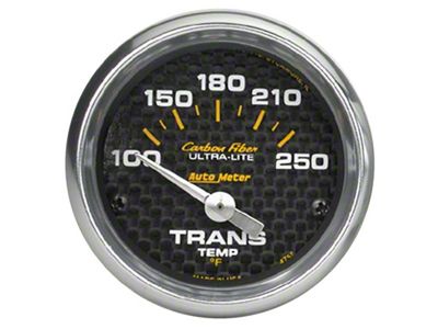 Auto Meter Carbon Fiber 52mm 100-250 Deg F Electronic Trans Temperature - 4757