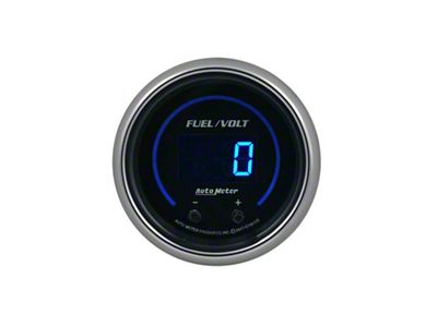 Auto Meter 52.4mm Black Switchable 0-100 Fuel Level / 8-18V Voltmeter - 6709-CB