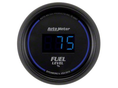 Auto Meter Cobalt Digital 52.4mm Black Programmable Empty-Full Range Fuel Level - 6910