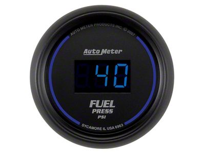 Auto Meter 52.4mm 1-100 PSI Black Digital Fuel Pressure Gauge - 6963