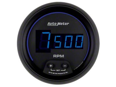 Auto Meter Cobalt Digital 85.7mm Black In-Dash Tachometer - 6997