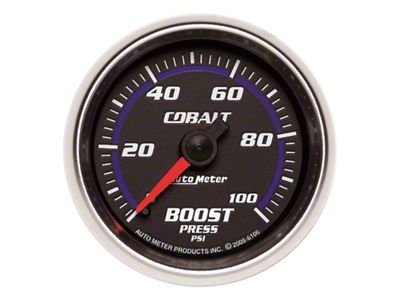 Auto Meter Cobalt 52mm 0-100psi Mechanical Boost Gauge - 6106