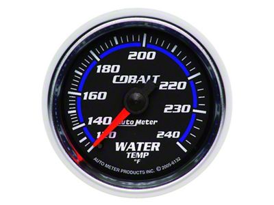 Auto Meter Cobalt 52mm 120-240 Deg F Mechanical Water Temperature Gauge - 6132