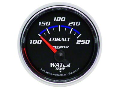 Auto Meter Cobalt 52.4mm 100-250 deg. F Short Sweep Electronic Water - 6137
