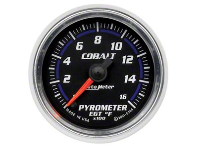 Auto Meter Cobalt 52mm 1600 Deg F Electronic Pyrometer Gauge - 6144