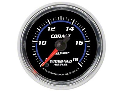 Auto Meter Cobalt Series 2-1/16-Inch Wideband Air/Fuel Ratio Gauge; 8:1-18:1 AFR (Universal; Some Adaptation May Be Required)