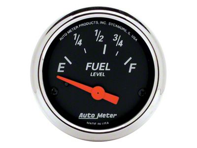 Auto Meter Designer Black Fuel Level Gauge 2-1/16in Electrical 70 Ohms - 1423