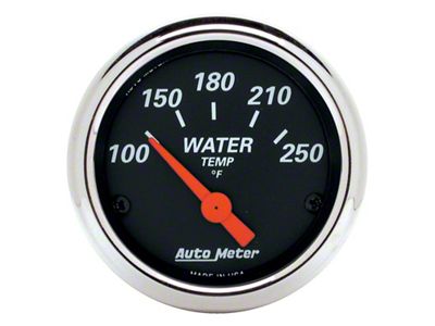 Auto Meter Designer Black 2 1/16in 250 Deg F Electronic Water