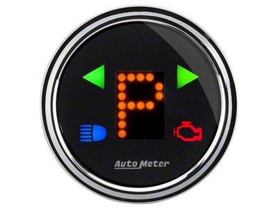 Auto Meter Designer 2-1/16in Chrome Domed Lens Black Dial PRNDL Gauge - 1460