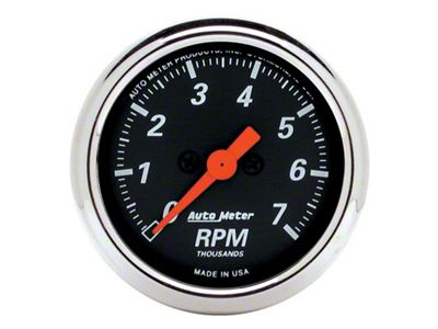 Auto Meter Designer Black 2-1/16in Electrical 7k RPM Tachometer - 1477