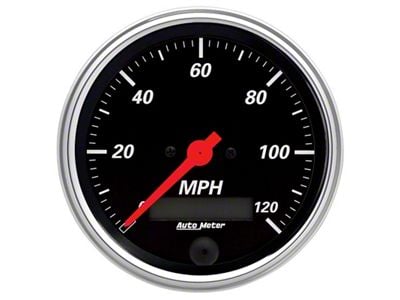 Auto Meter Designer Black 3-3/8in Electric 120MPH Programmable Speedometer - 1480