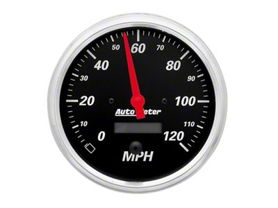 Auto Meter Designer Black 5in 120 MPH Electronic Programmable w/ LCD - 1489