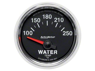 Auto Meter GS 52mm 100-250 Deg F Short Sweep Electronic Water - 3837