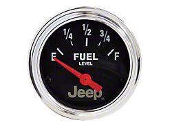 Auto Meter Jeep Series 2-1/16-Inch Fuel Level Gauge; 73 ohm Empty to 10 ohm Full (Universal; Some Adaptation May Be Required)