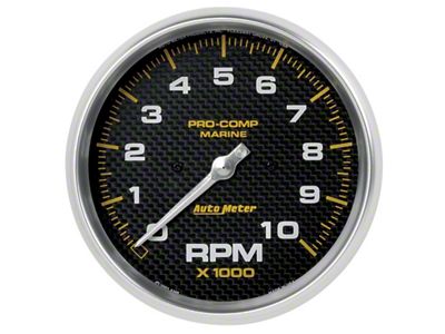 Auto Meter Marine Carbon Fiber 5in 10K RPM In-Dash Tachometer Gauge - 200801-40