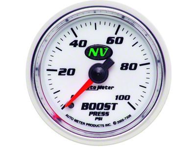 Auto Meter NV 52mm 0-100 PSI Boost Mechanical Gauge - 7306