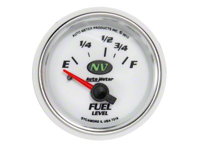 Auto Meter NV Gauge Fuel Level 2 1/16in 16e To 158f - 7318