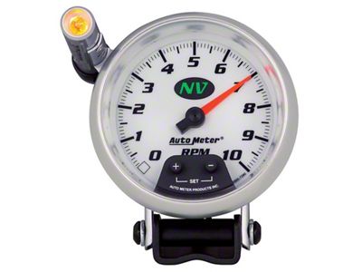 Auto Meter Quick Lite 3 3/4in 10k RPM Pedestal Tachometer w/ - 7390