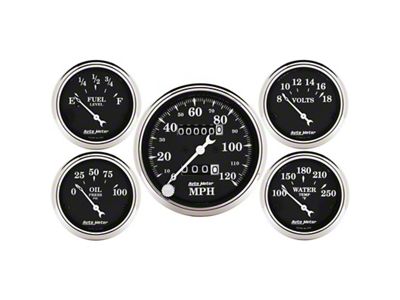 Auto Meter Gauge Kit 5 pc. 3 1/8in & 2 - 1708