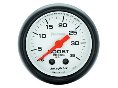 Auto Meter Phantom 52mm 35 PSI Mechanical Boost Gauge - 5704