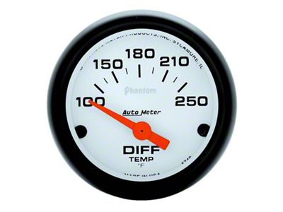 Auto Meter Phantom 52mm 2 Diff Temp. 100-250F Electronic Gauge Kit - 5749