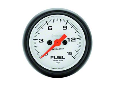 Auto Meter Phantom Fuel Pressure gauge 52mm 0-15 PSI Full Sweep - 5761