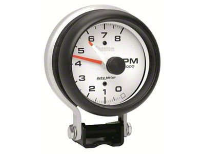 Auto Meter Phantom Series 3-3/4-Inch Pedestal Tachometer with Shift Light; 0-10000 RPM (Universal; Some Adaptation May Be Required)