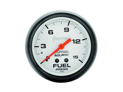 Auto Meter Phantom 66.7mm 0-15 PSI Mechanical Fuel Pressure Gauge - 5810