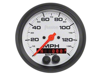 Auto Meter Phantom 3-3/8in 140 MPH In-Dash Full Sweep Speedometer w/ - 5880