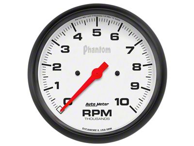 Auto Meter Phantom 5in 10000 RPM In-Dash Electronic Single Range Tachometer - 5898