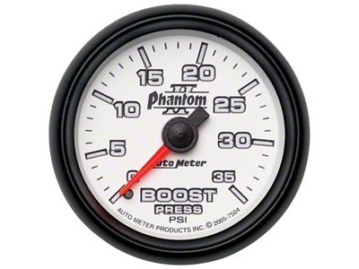 Auto Meter Phantom II 52.4mm Mechanical 0-35 PSI Boost Gauge - 7504