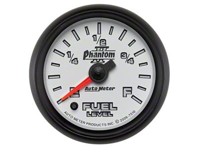 Auto Meter Phantom II 52mm Full Sweep Electronic 0-280 ohm Fuel - 7510