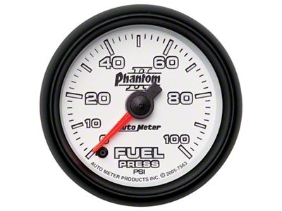 Auto Meter Phantom II 52.4mm Full Sweep Electronic 0-100psi Fuel Pressure - 7563