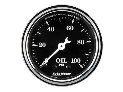 Auto Meter Gauge Oil Press 2 1/16in 100psi Mech Old - 1721