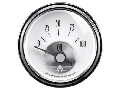 Auto Meter Prestige Series Pearl 2-1/16in 100PSI Electronic Oil Pressure Gauge - 2026