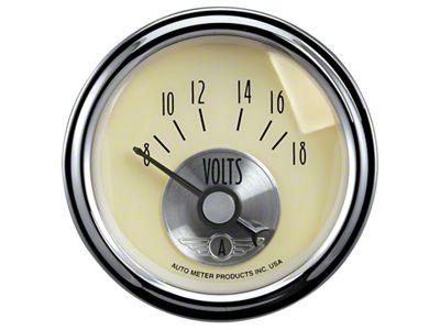 Auto Meter Prestige Series 52mm 8-18V Short Sweep Electronic Voltmeter Gauge - 2092