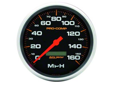 Auto Meter Pro-Comp 5in 160mph Electric Speedometer w/ LCD Odometer - 5189