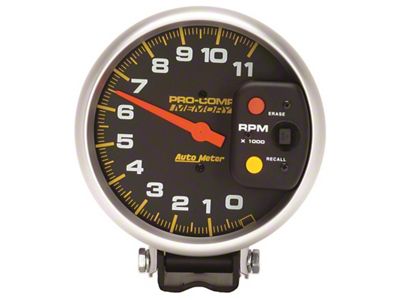 Auto Meter Pro-Comp 5in 0-11000 RPM Pedestal w/Peak Memory Tachometer - 6811