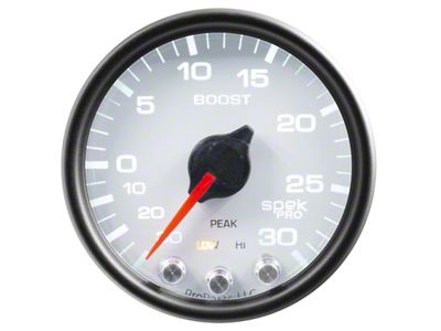 Auto Meter Spek-Pro Gauge Vac/Boost 2 1/16in 30Inhg-30psi Stepper Motor W/Peak - P30212